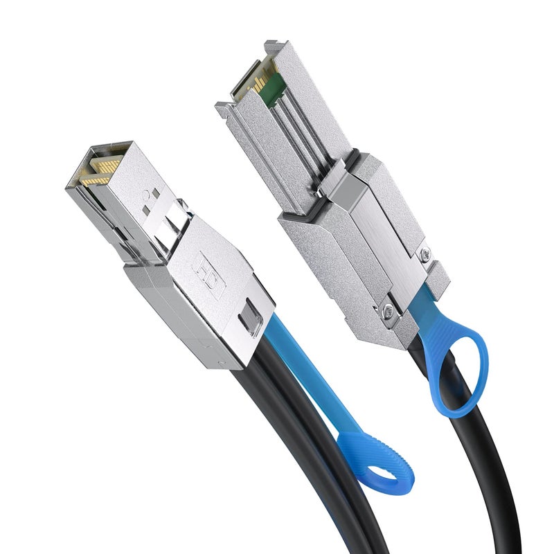 HYFIBER SFF-8644 to SFF-8088 Cable, 6Gbps External HD Mini SAS Hybrid Cable, 0.5-Meter(1.64ft), 100 Ohms, Attached SCSI for Raid Systems, DataCenter, Servers, Workstations and Desktops - Image 1